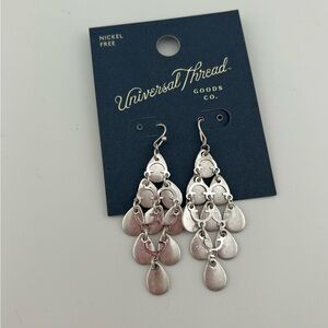 Universal Thread Nickel Free silver tone earrings